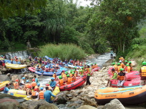 Whitewater rafting